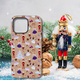 Schattige Bruin Notenkraker Kerstpatroon iPhone 16 Pro Max Hoesje