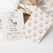 Schattige Bruin Paard Eerste Rodeo 1e Verjaardag Kaart