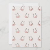 Schattige Bruin Paard Eerste Rodeo 1e Verjaardag Kaart (Achterkant)