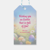 Schattige bruin paashaas Baby Bunny Cadeaulabel (Achterkant)