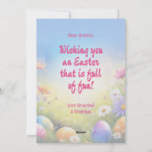 Schattige bruin paashaas Baby Bunny Feestdagenkaart (Achterkant)