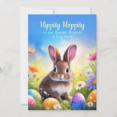 Schattige bruin paashaas Baby Bunny Kaart (Voorkant)