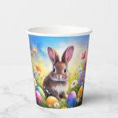 Schattige bruin paashaas Baby Bunny Papieren Bekers (Achterkant)
