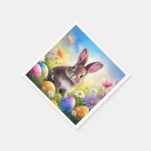 Schattige bruin paashaas Baby Bunny Servet (Hoek)