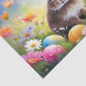 Schattige bruin paashaas Baby Bunny Tissuepapier (Detail)