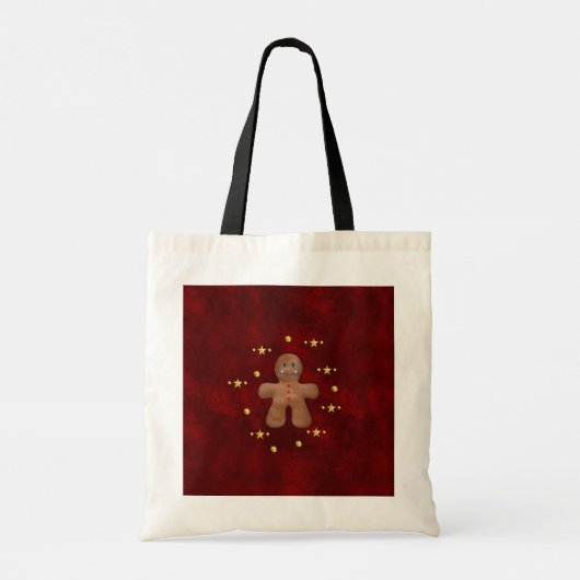 Schattige bruin peperkoek man kerst tote bag (Achterkant)