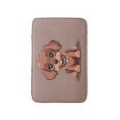 Schattige bruin puppy badmat (Voorkant Verticaal)