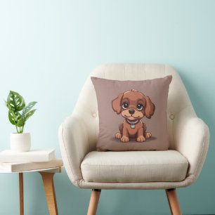 Schattige bruin puppy kussen