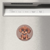 Schattige bruin puppy magneet (Insitu (Vaatwasser))