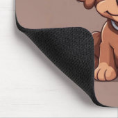 Schattige bruin puppy muismat (Hoek)