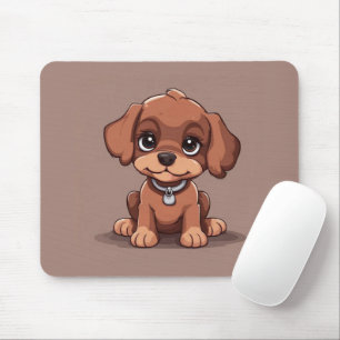 Schattige bruin puppy muismat