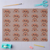 Schattige bruin puppy tissuepapier (Craft)