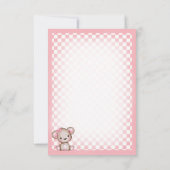 Schattige bruin teddybeer picknick Baby shower dan Bedankkaart (Achterkant)