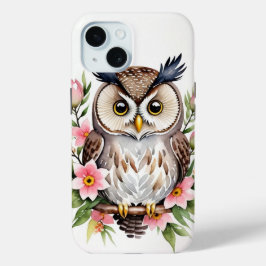 Schattige Bruin Uil iPhone / iPad hoesje