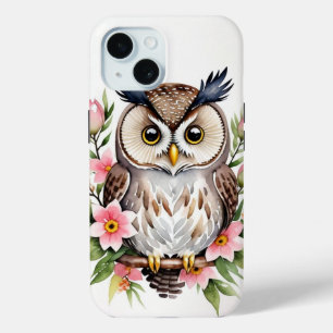 Schattige Bruin Uil iPhone / iPad hoesje
