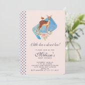 Schattige Bruin Waterverf Herten Baby shower Kaart (Staand voorkant)