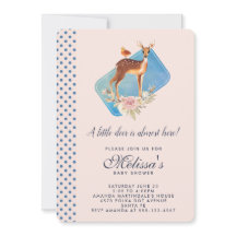 Schattige Bruin Waterverf Herten Baby shower