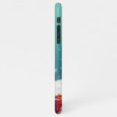 Schattige bruin-witte puppy iPhone hoesje (Linkerkant)