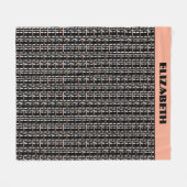 Schattige bruin, zwart en wit vet vierkantjes patr fleece deken (Voorkant (Horizontaal))