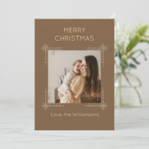 Schattige Bruine Aangepaste Foto Kerstmis