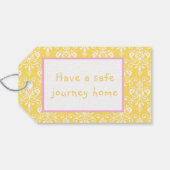 Schattige Bruine Ballerina 'Dank je wel' Gift Tag Cadeaulabel (Achterkant Horizontaal)