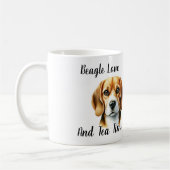 Schattige bruine beagle koffiemok (Links)