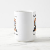 Schattige bruine beagle Personaliseer Koffiemok (Center)