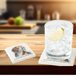 Schattige Bruine Beagle /PERSONALISEER Stenen Onde Onderzetter