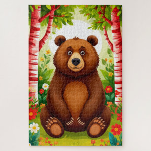 Schattige Bruine Beer Cartoon Legpuzzel