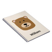 Schattige bruine beer notitieboek (Rechterzijde)