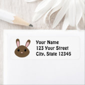 Schattige bruine Bunny Etiket (Insitu)