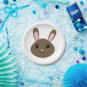 Schattige bruine Bunny Papieren Bordje (Feest)