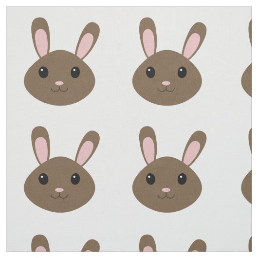 Schattige bruine Bunny Stof (Swatch)