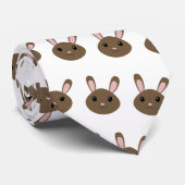 Schattige bruine Bunny Stropdas (Opgerold)