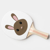 Schattige bruine Bunny Tafeltennisbatje (Zijkant)