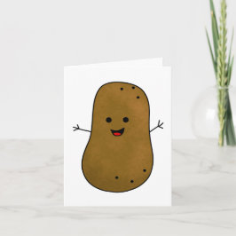 Schattige Bruine Cartoon Aardappel Algemeen Gebrui Kaart