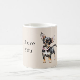 Schattige Bruine Crème Chihuahua Hond Koffiemok