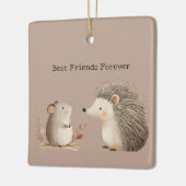 Schattige Bruine Crème Egel Muis Keramisch Ornament (Links)