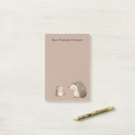 Schattige Bruine Crème Egel Muis Waardering Post-it® Notes