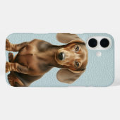 SCHATTIGE BRUINE DACHSHUND PUPPY DOG Case-Mate iPhone CASE (Achterkant (horizontaal))