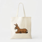 Schattige bruine Donkey-Canvas tas (Voorkant)