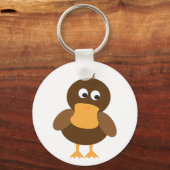 Schattige bruine eend sleutelhanger (Voorkant)