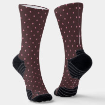 Schattige bruine en roze polkadots boho-stippenpat