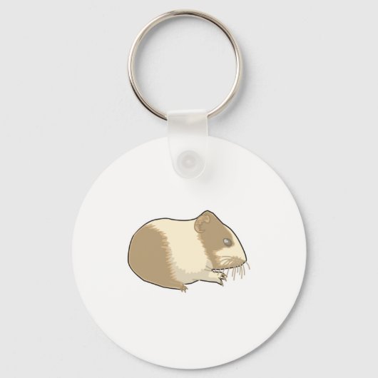 schattige bruine en witte hamster sleutelhanger (Voorkant)