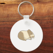 schattige bruine en witte hamster sleutelhanger (Voorkant)