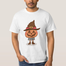 Schattige bruine Halloween pompoen T-shirt