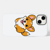 Schattige Bruine Hond iPhone Case Style met Cutene (Achterkant (horizontaal))