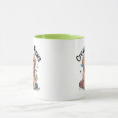 Schattige Bruine Hond Kunstenaar Garenschaar Creat Mok (Midden)