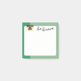Schattige Bruine Hond Puppy Wees Dapper Met Potloo Post-it® Notes