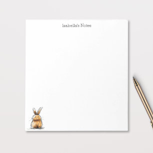 Schattige Bruine Konijn Konijn Schets Illustratie Notitieblok
